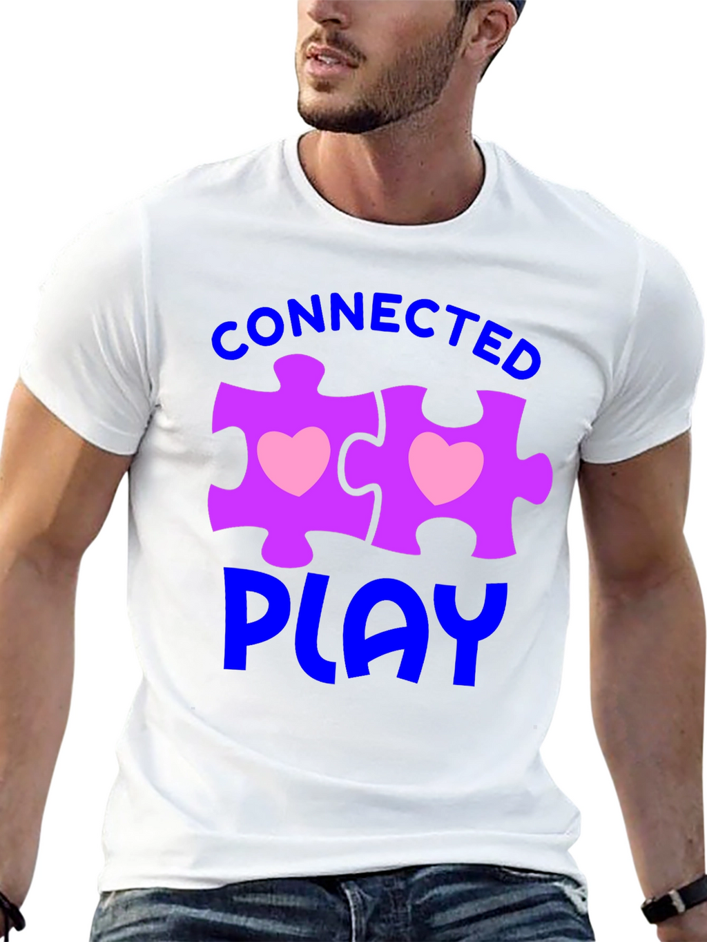 Connected Play Autism Awareness Puzzle Piece T-Shirt