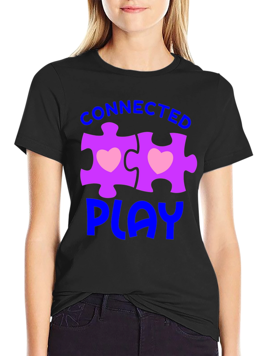 Connected Play Autism Awareness Puzzle Piece T-Shirt