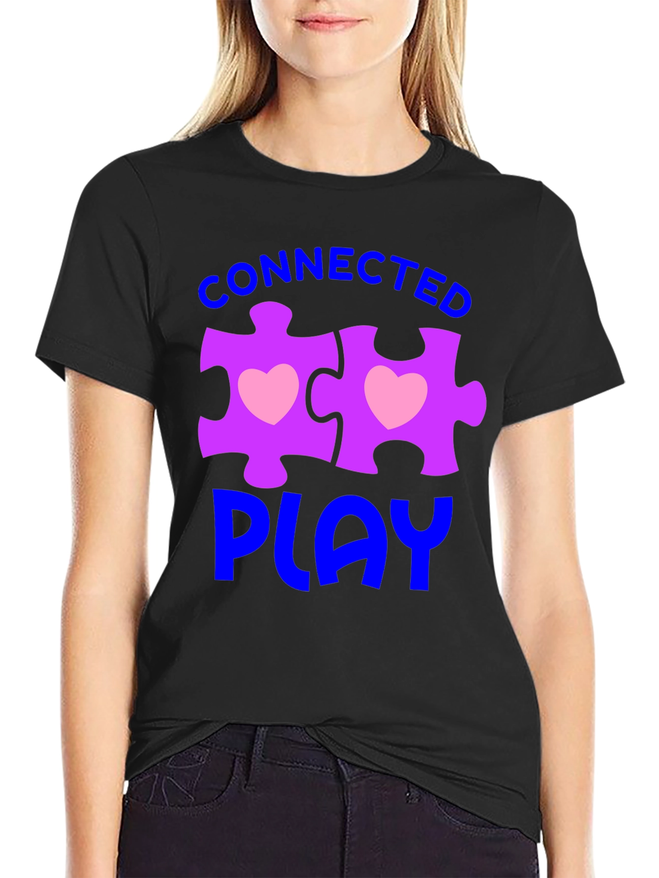 Connected Play Autism Awareness Puzzle Piece T-Shirt