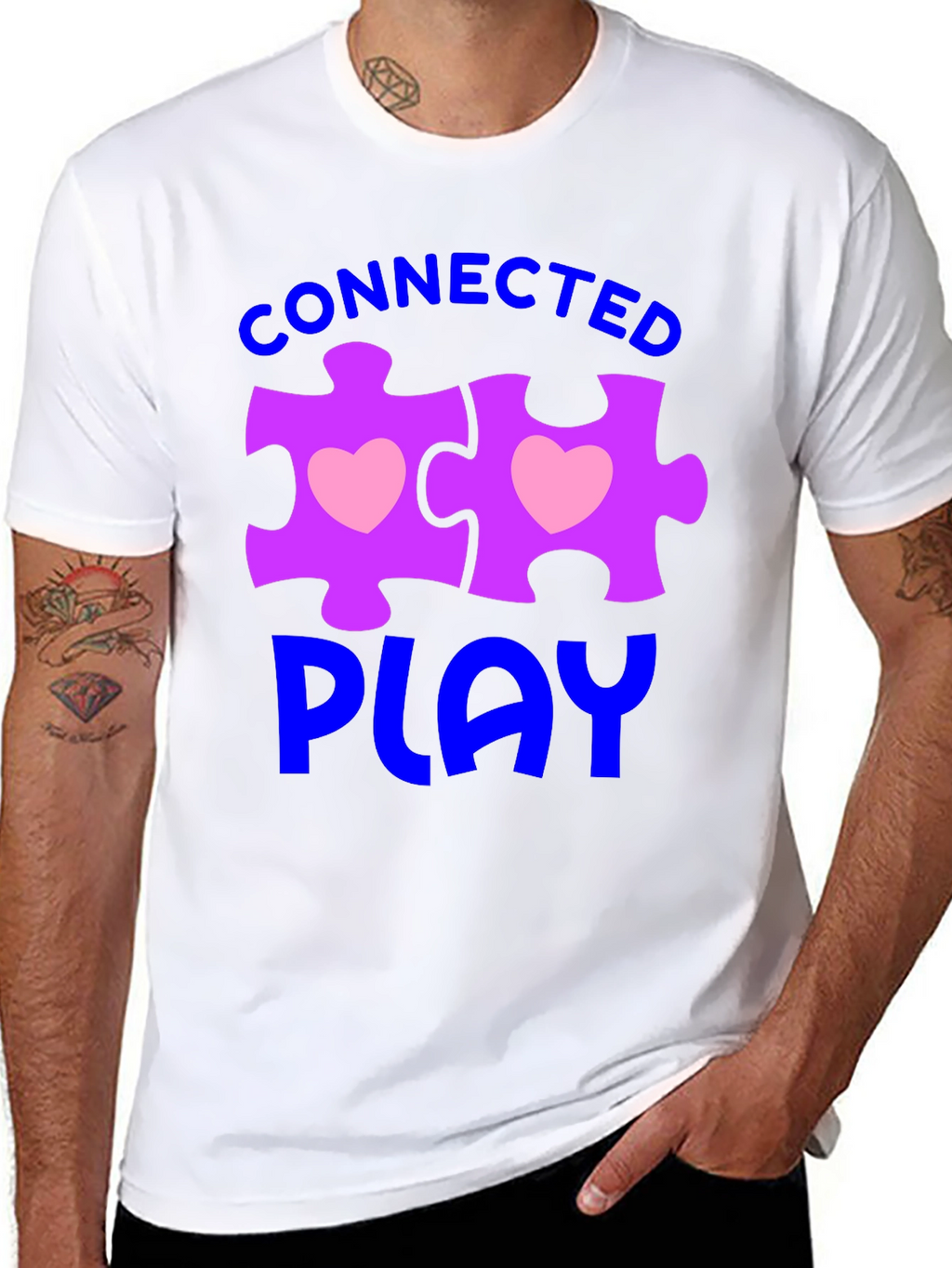 Connected Play Autism Awareness Puzzle Piece T-Shirt