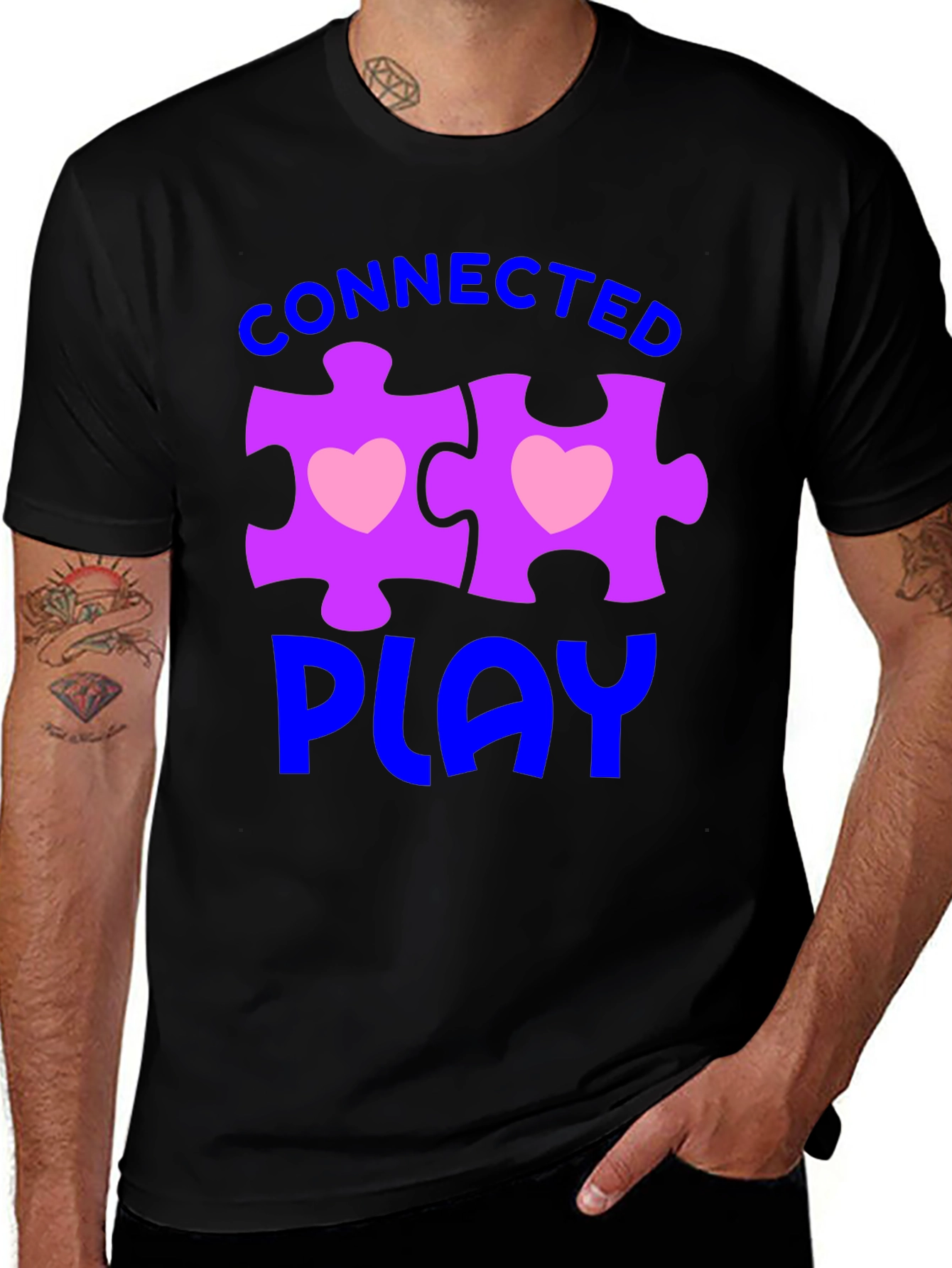 Connected Play Autism Awareness Puzzle Piece T-Shirt