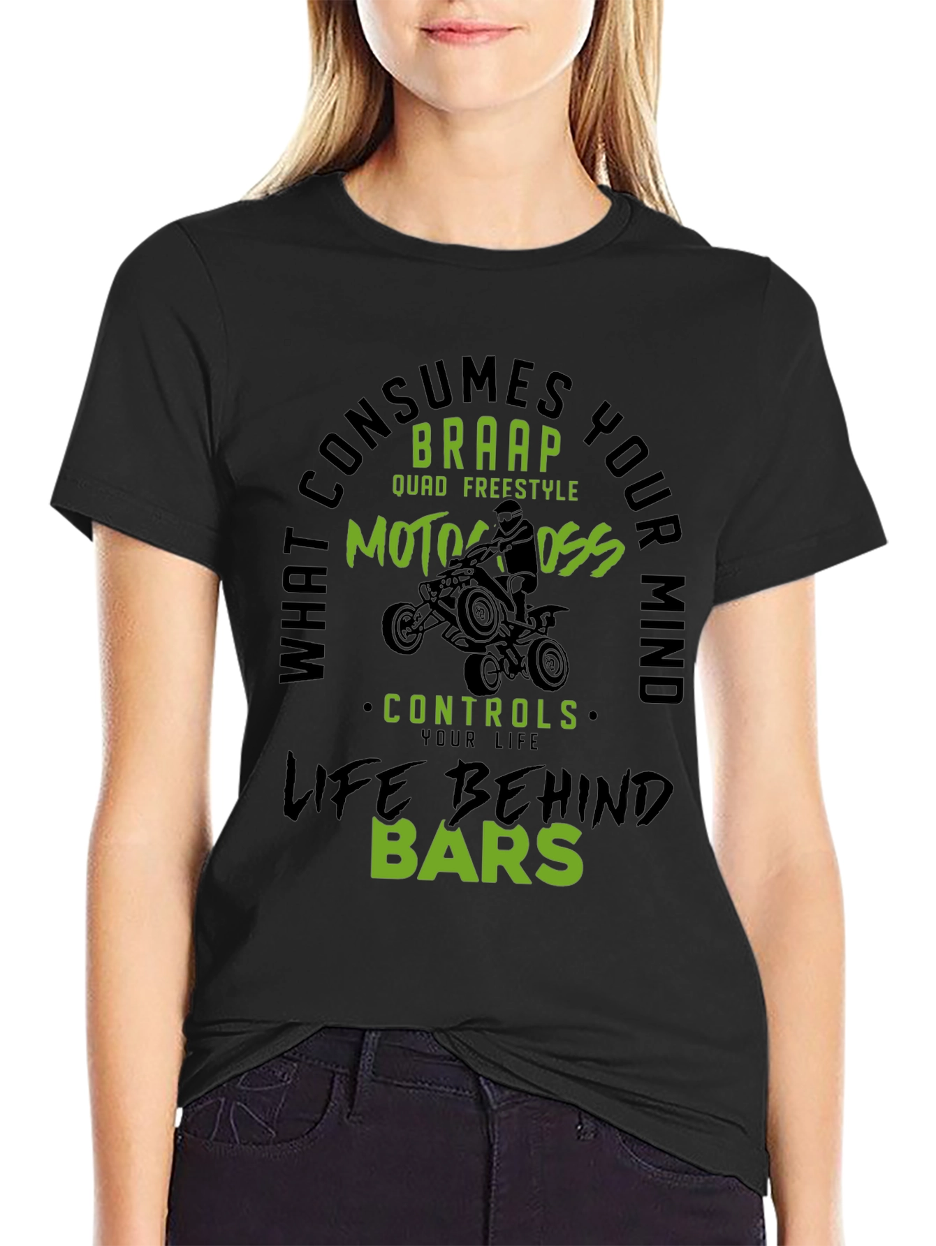 Motocross Life Behind Bars Graphic Tee