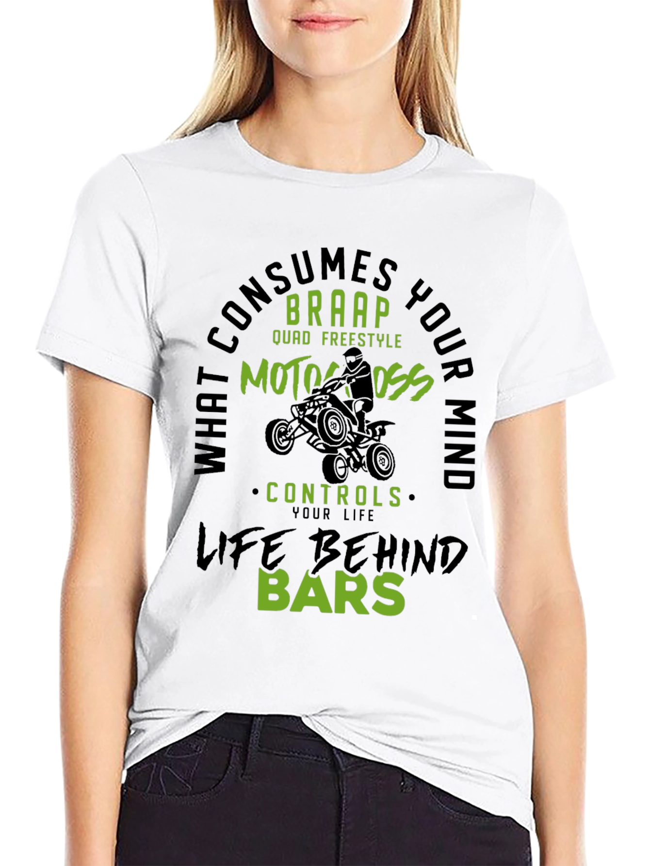 Motocross Life Behind Bars Graphic Tee