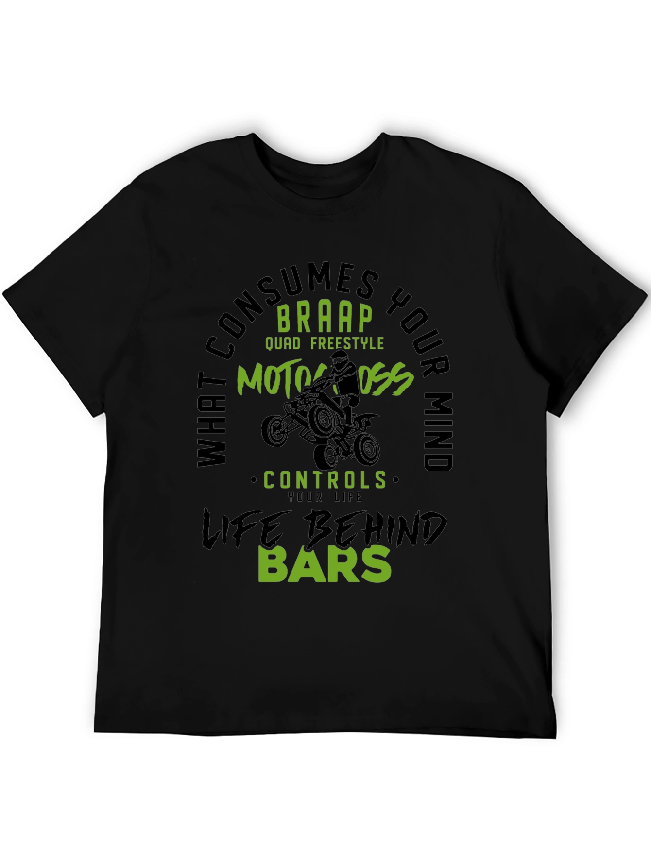 Motocross Life Behind Bars Graphic Tee