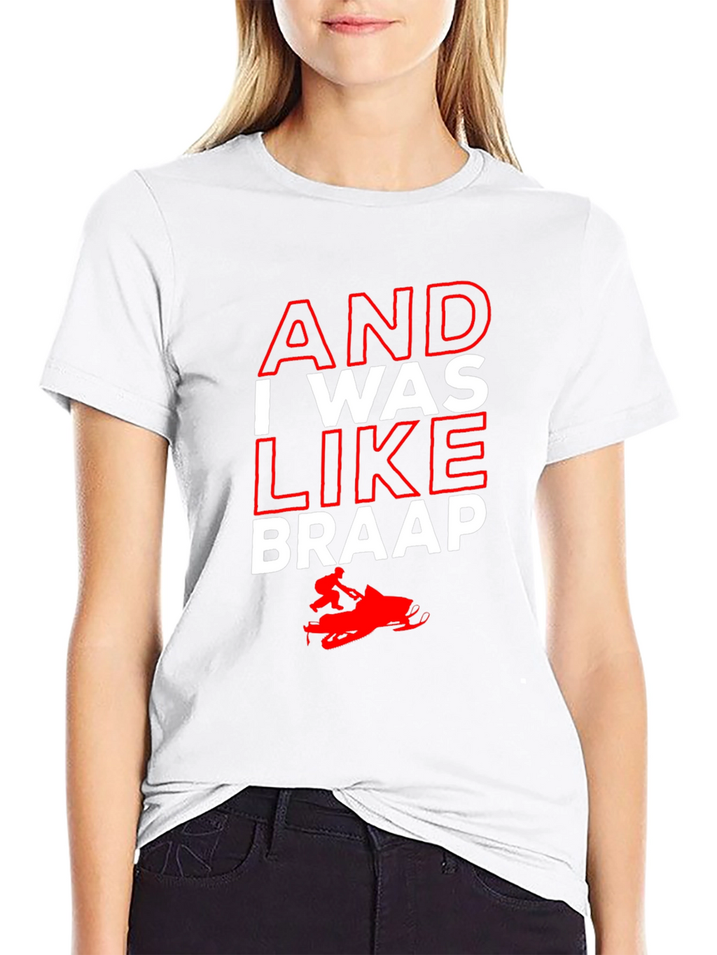 And I Was Like Braap Black Graphic Tee