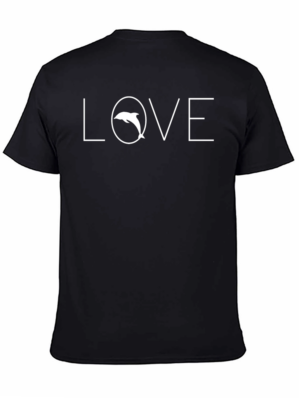 Love Dolphin Graphic Tee - Stylish Black T-Shirt