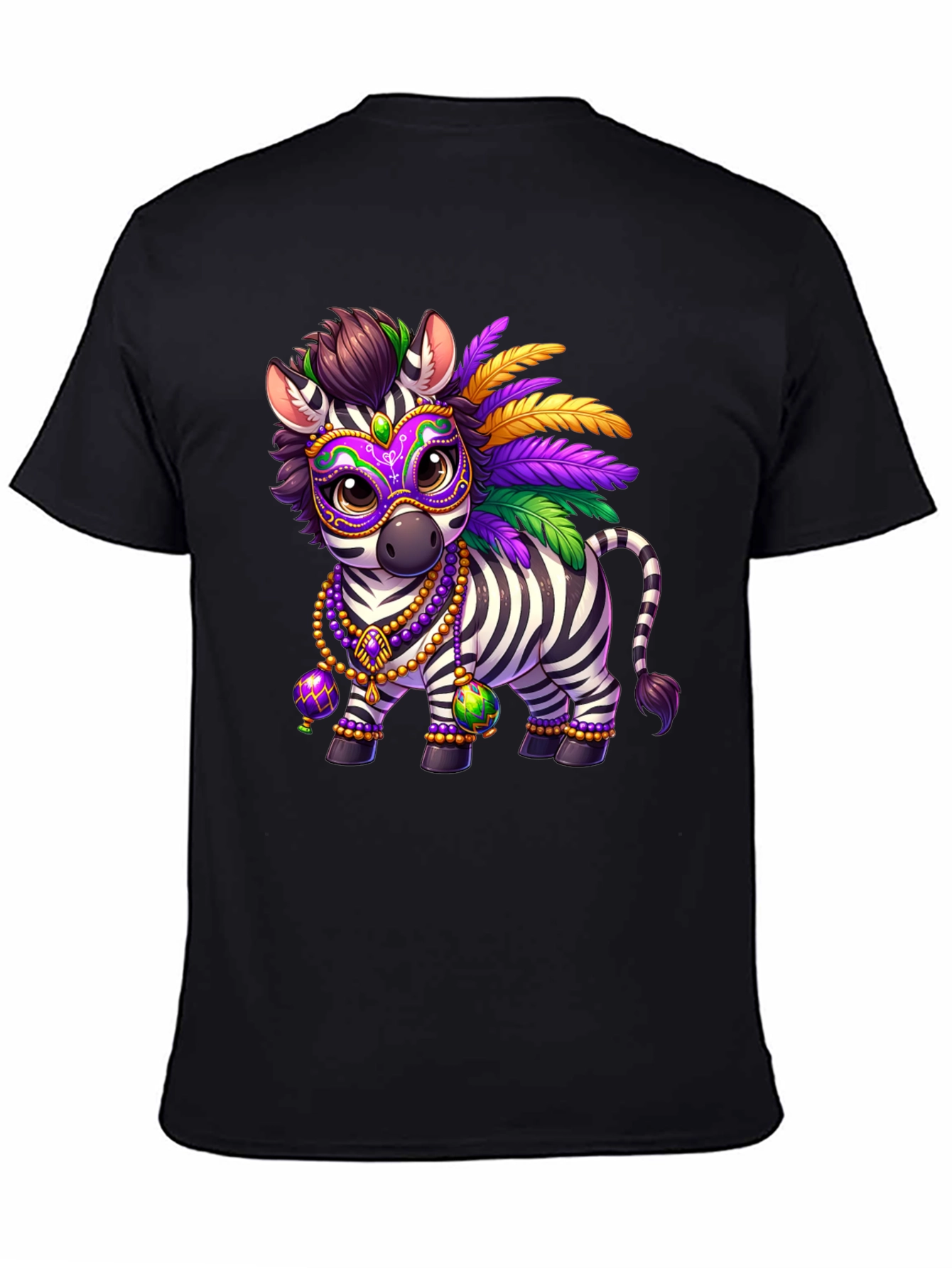Zebra Mardi Gras T-Shirt