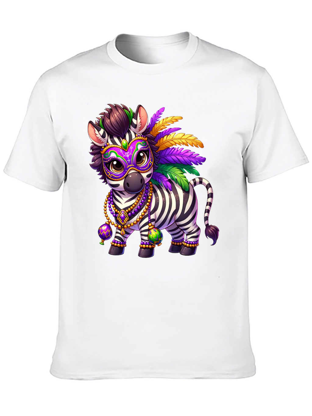 Zebra Mardi Gras T-Shirt