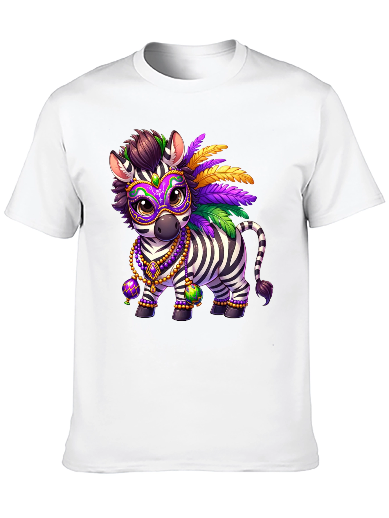 Zebra Mardi Gras T-Shirt