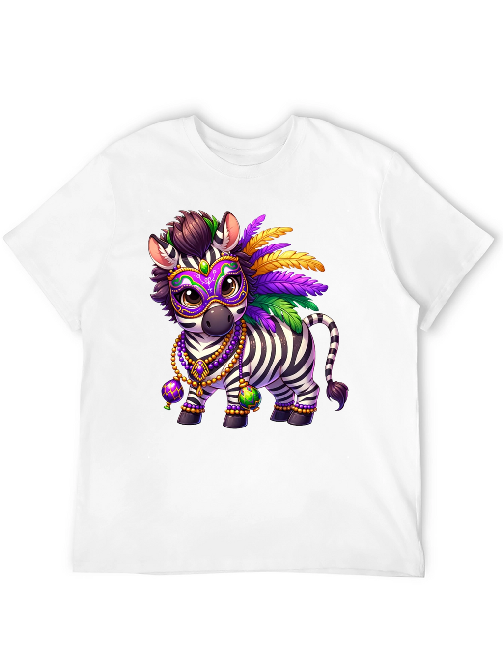 Zebra Mardi Gras T-Shirt