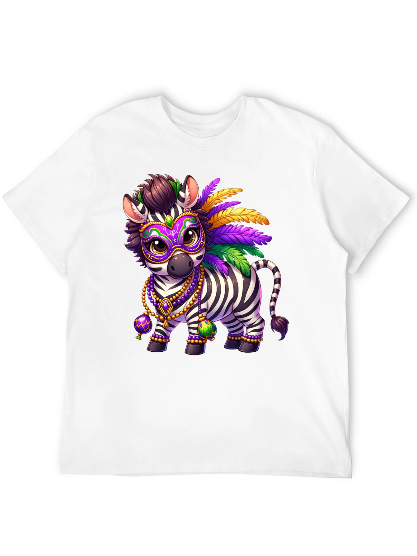 Zebra Mardi Gras T-Shirt