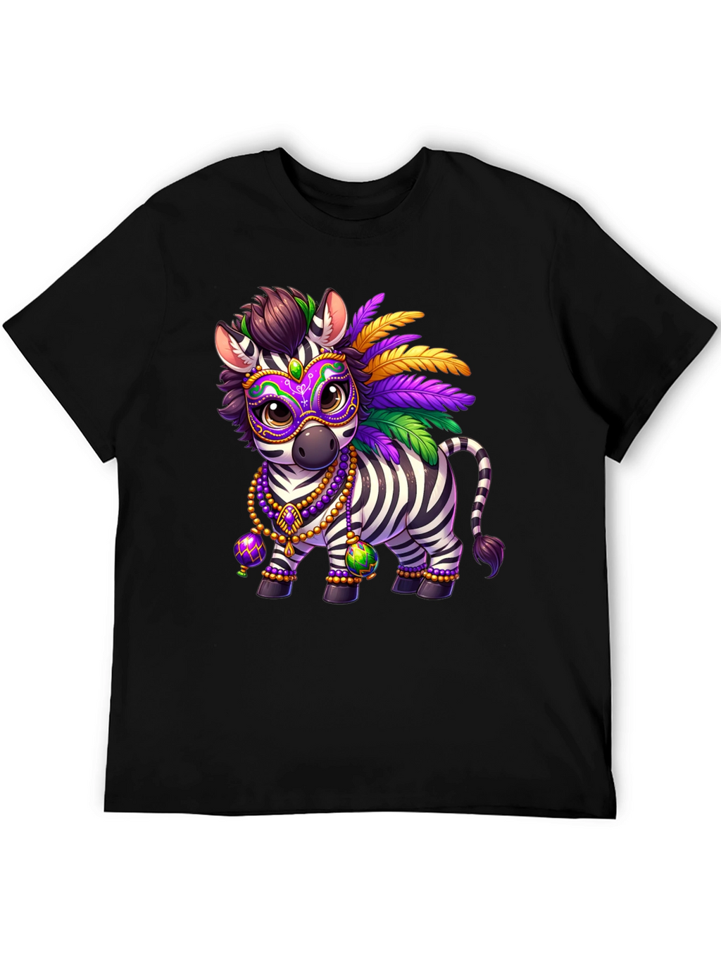 Zebra Mardi Gras T-Shirt
