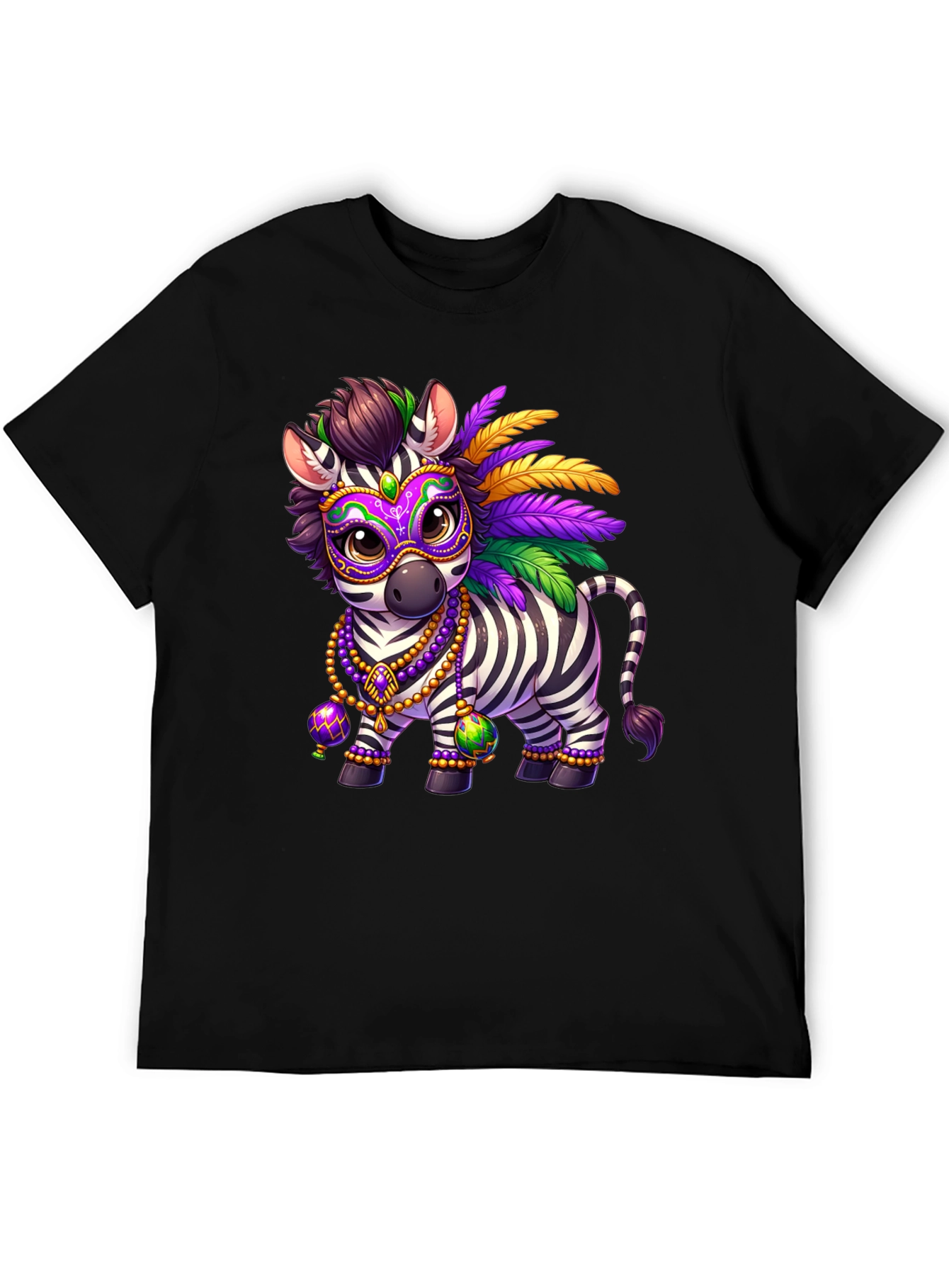 Zebra Mardi Gras T-Shirt
