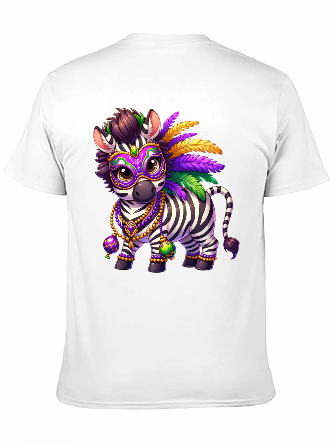 Zebra Mardi Gras T-Shirt