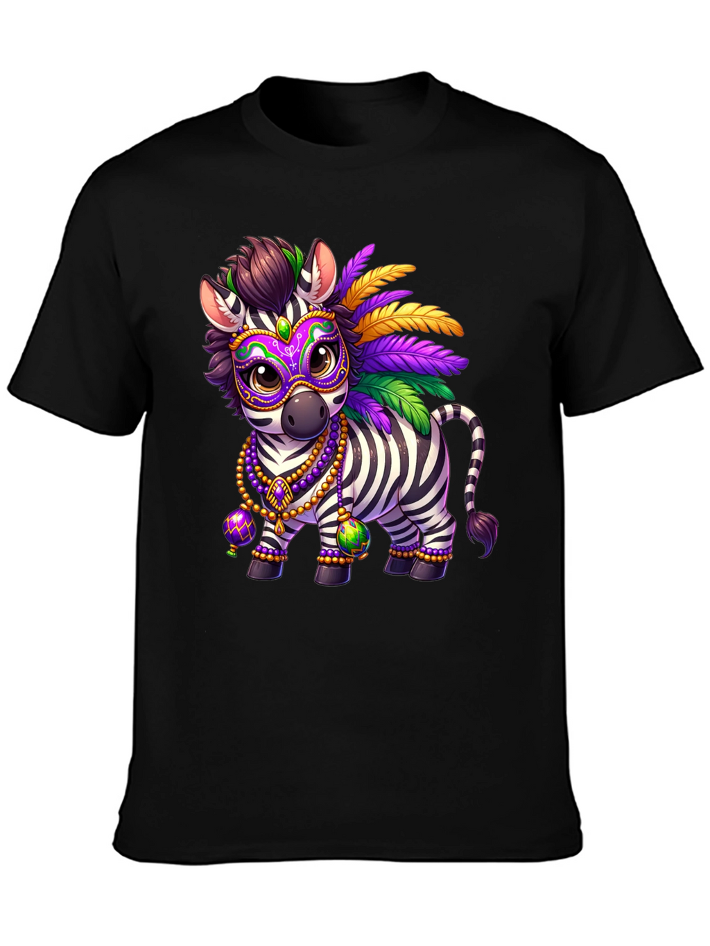 Zebra Mardi Gras T-Shirt