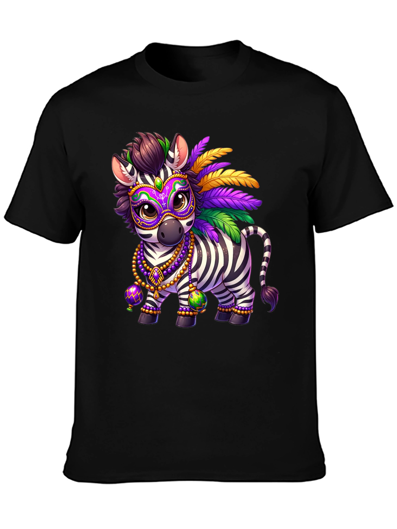 Zebra Mardi Gras T-Shirt
