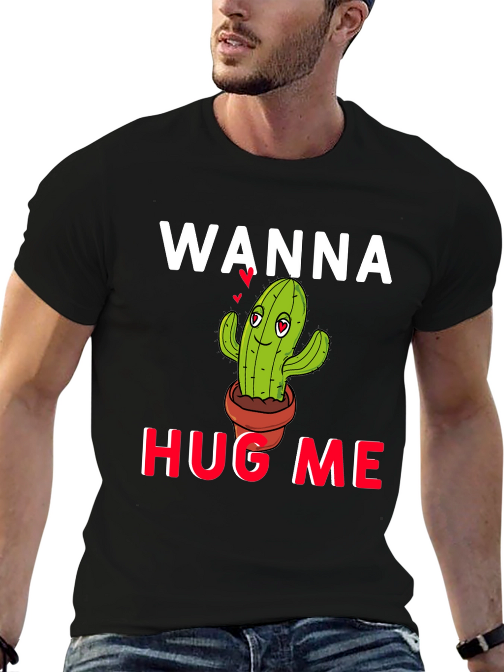 Wanna Hug Me? Cactus Graphic Tee