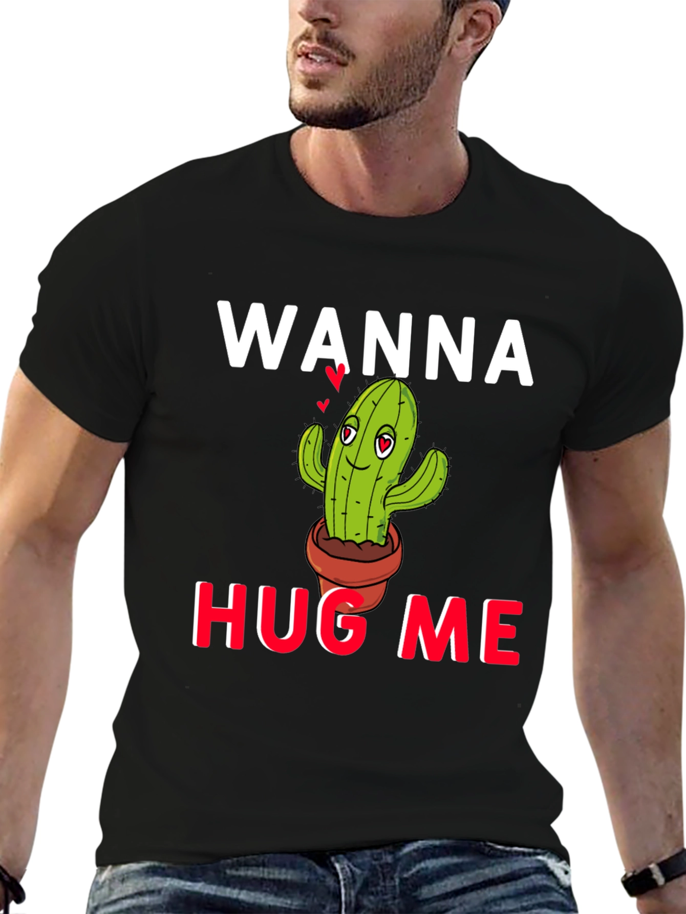 Wanna Hug Me? Cactus Graphic Tee