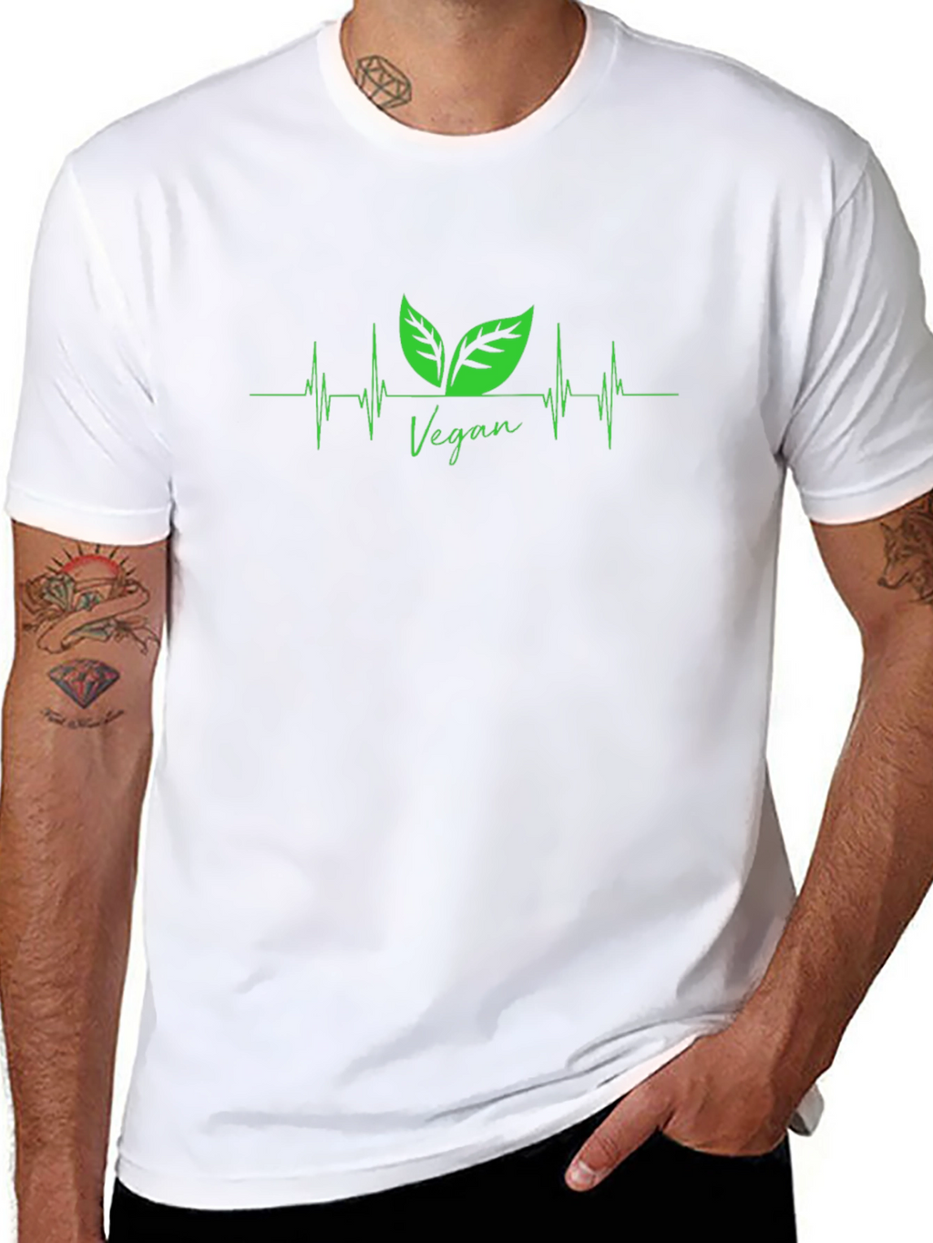 Vegan Heartbeat T-Shirt - Plant Based Lifestyle