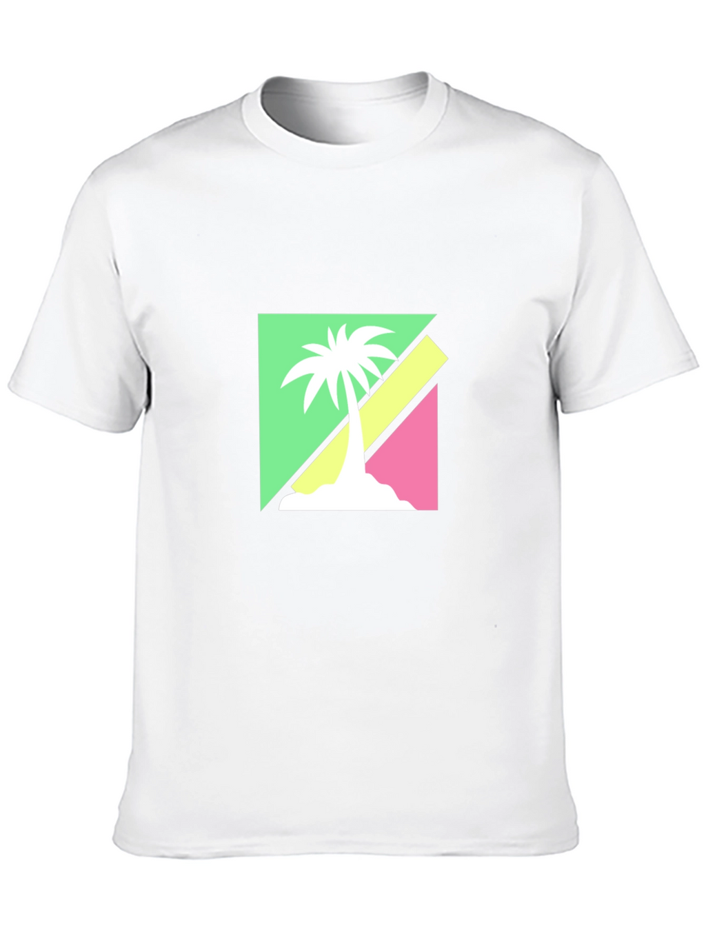 Retro Palm Tree Graphic Tee - Black