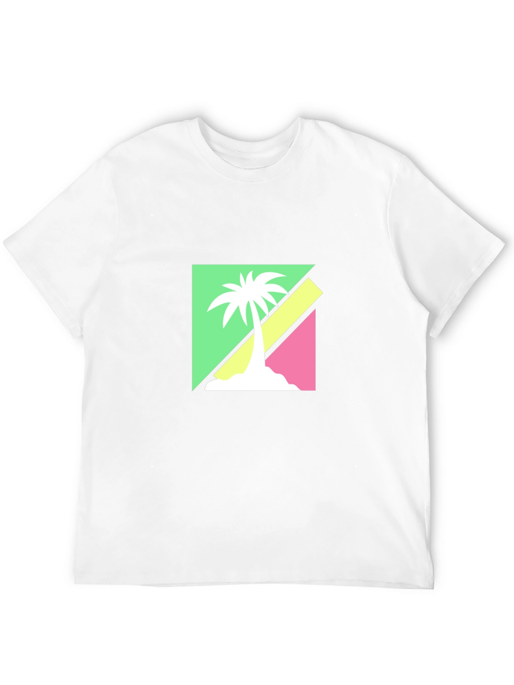 Retro Palm Tree Graphic Tee - Black