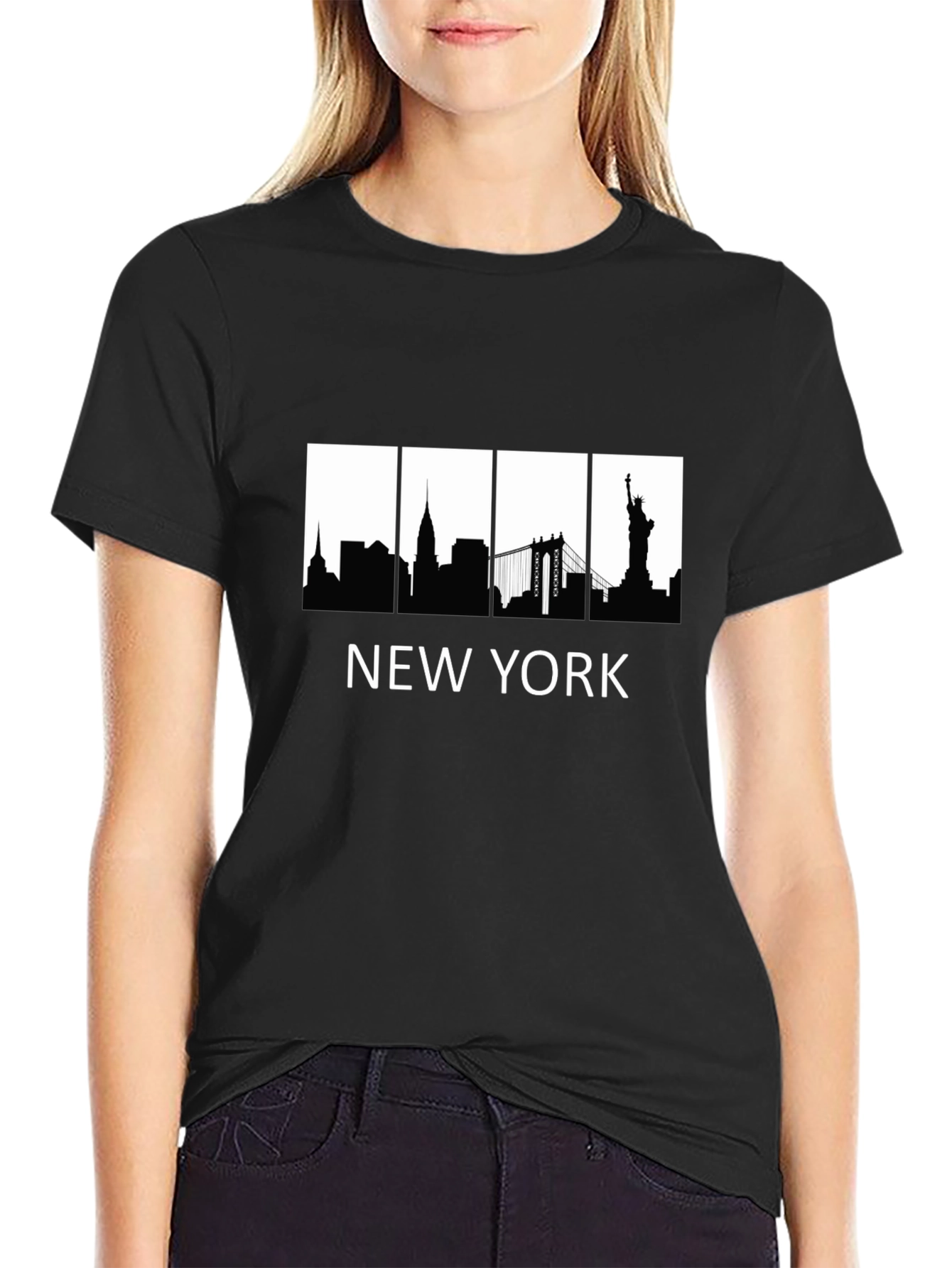 New York Skyline Graphic Tee - Stylish Cityscape Shirt