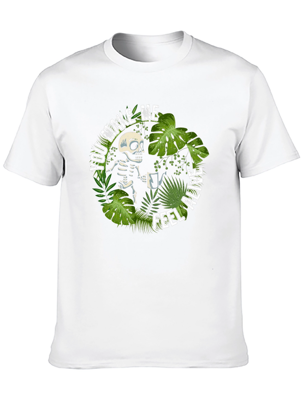 Skeleton Coffee T-Shirt - You Make Me Feel Alive