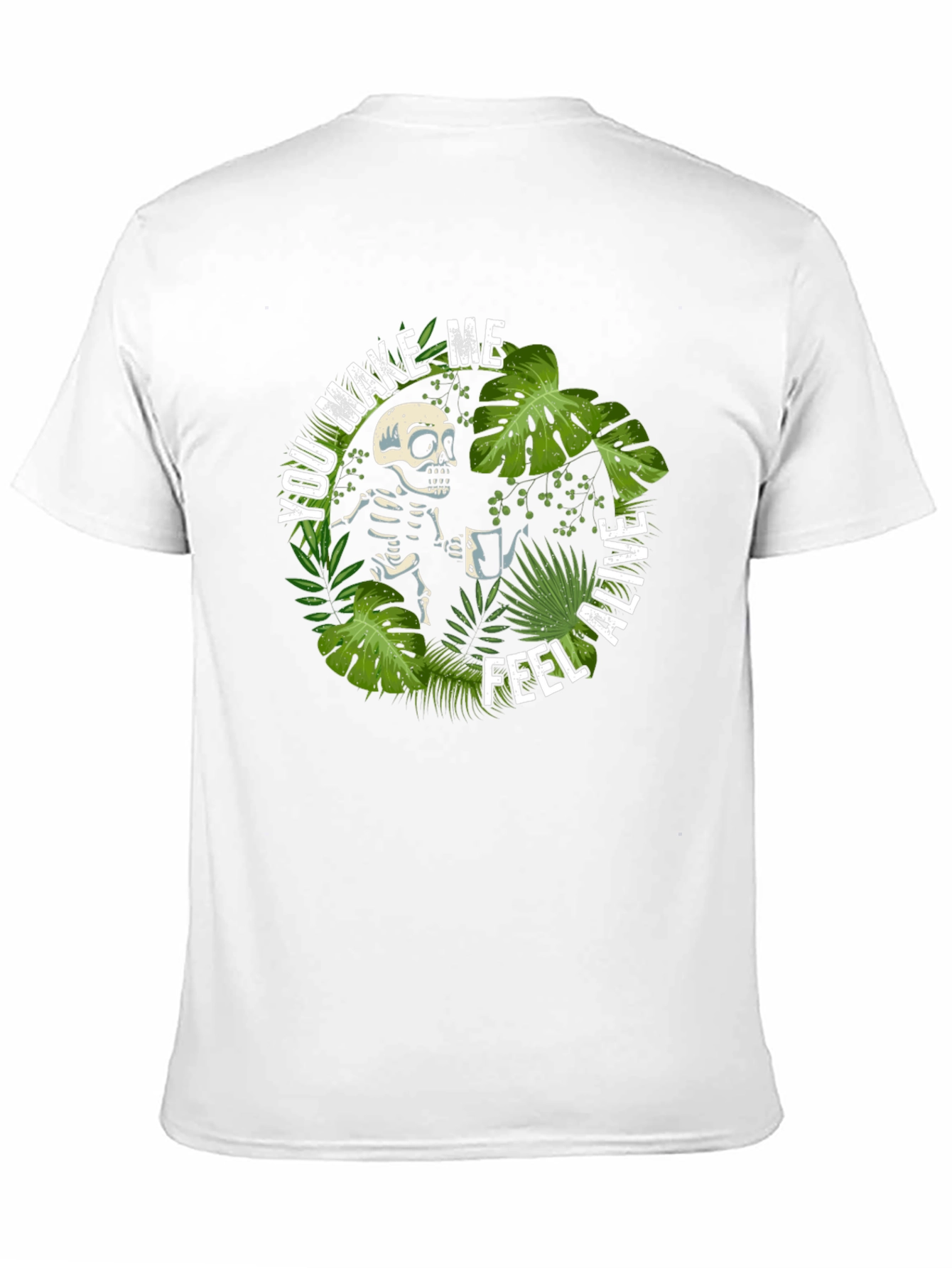 Skeleton Coffee T-Shirt - You Make Me Feel Alive