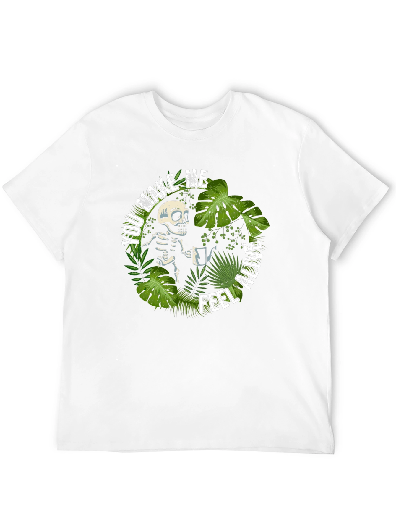 Skeleton Coffee T-Shirt - You Make Me Feel Alive