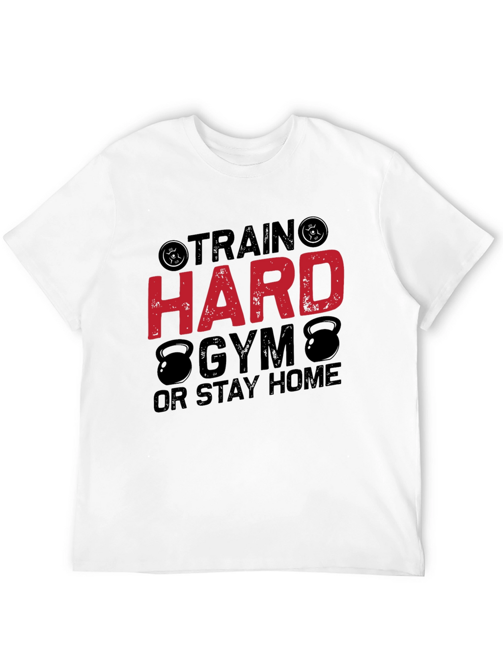 Train Hard Gym Black Graphic T-Shirt