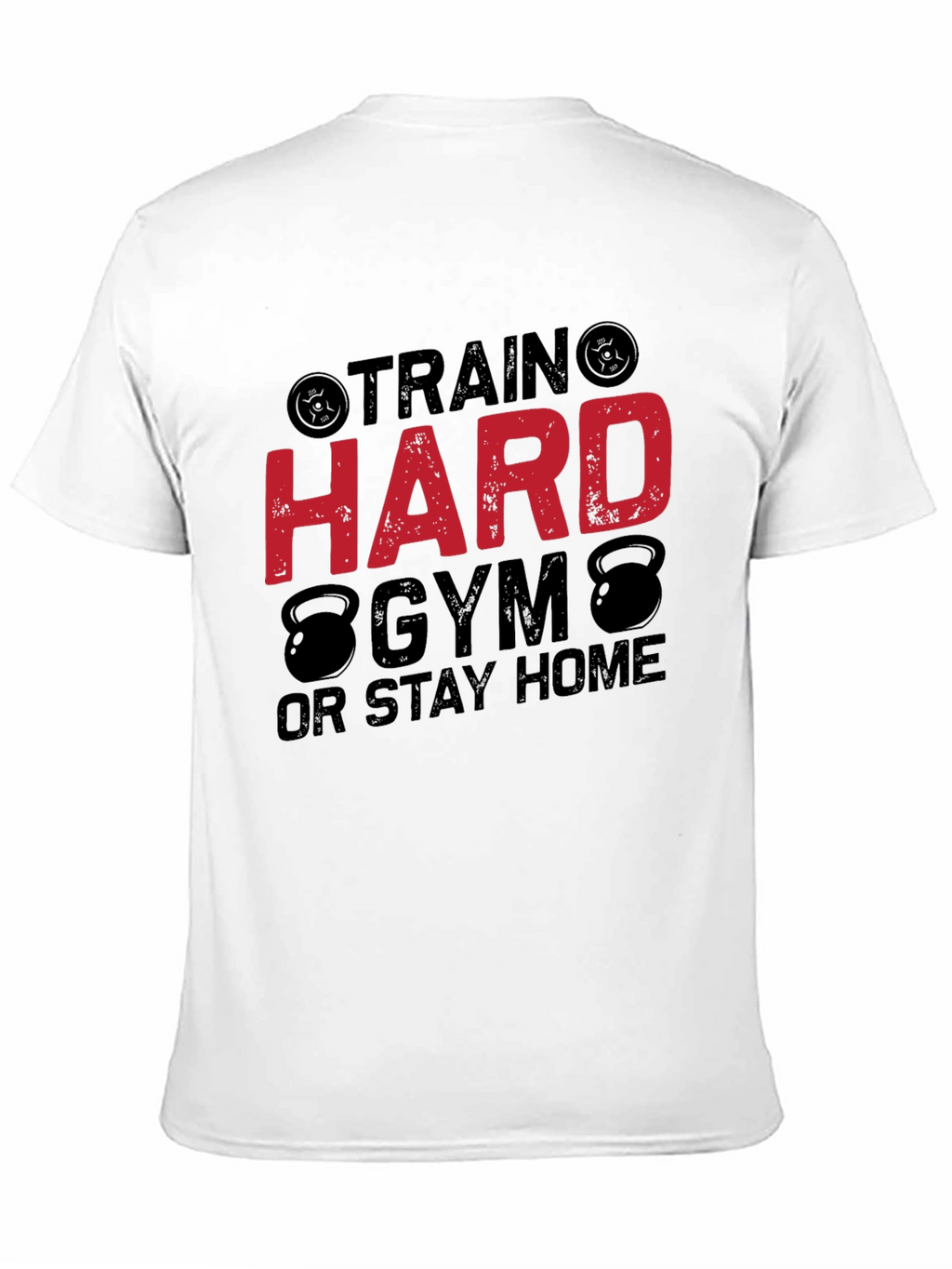 Train Hard Gym Black Graphic T-Shirt