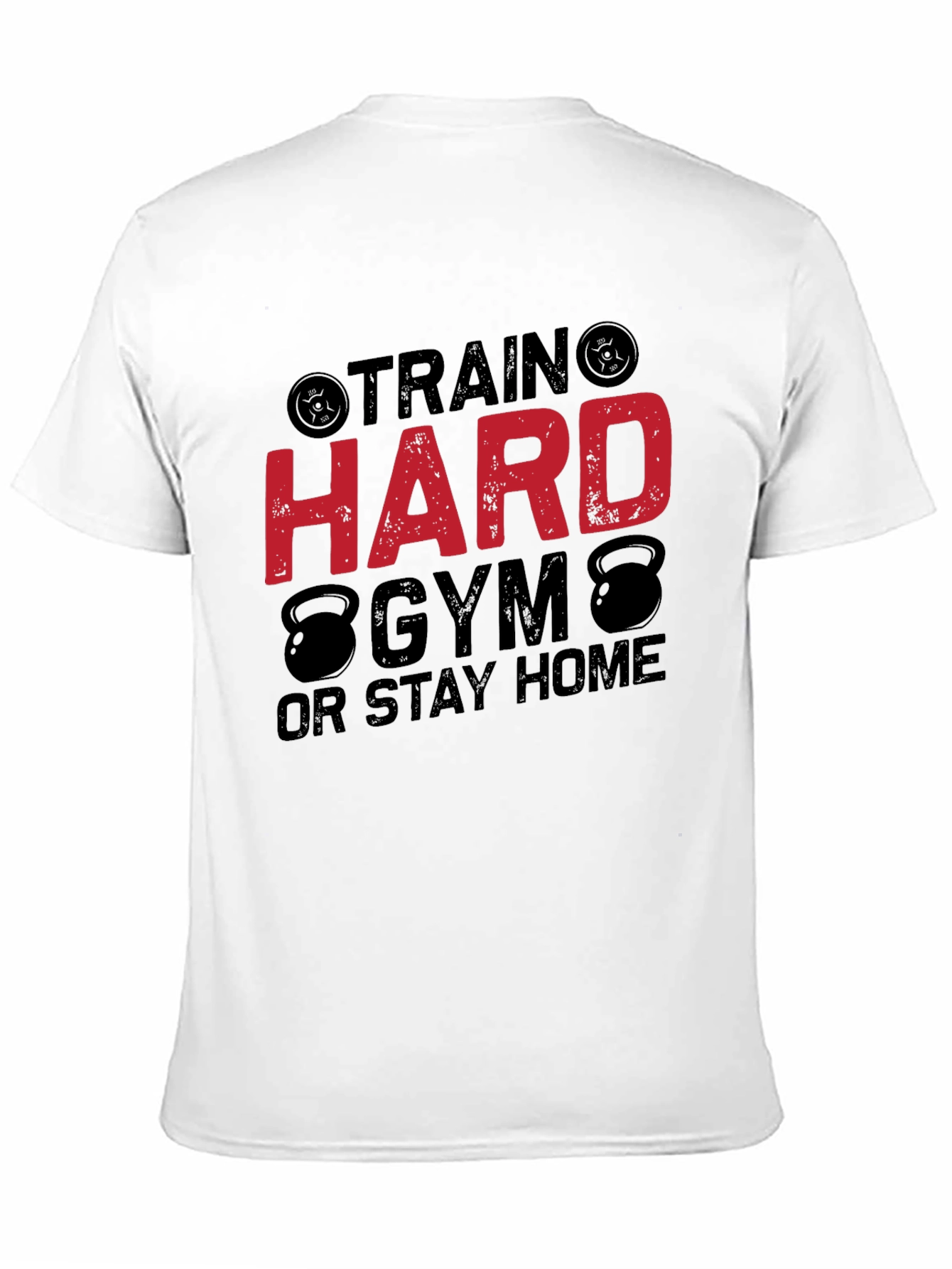 Train Hard Gym Black Graphic T-Shirt