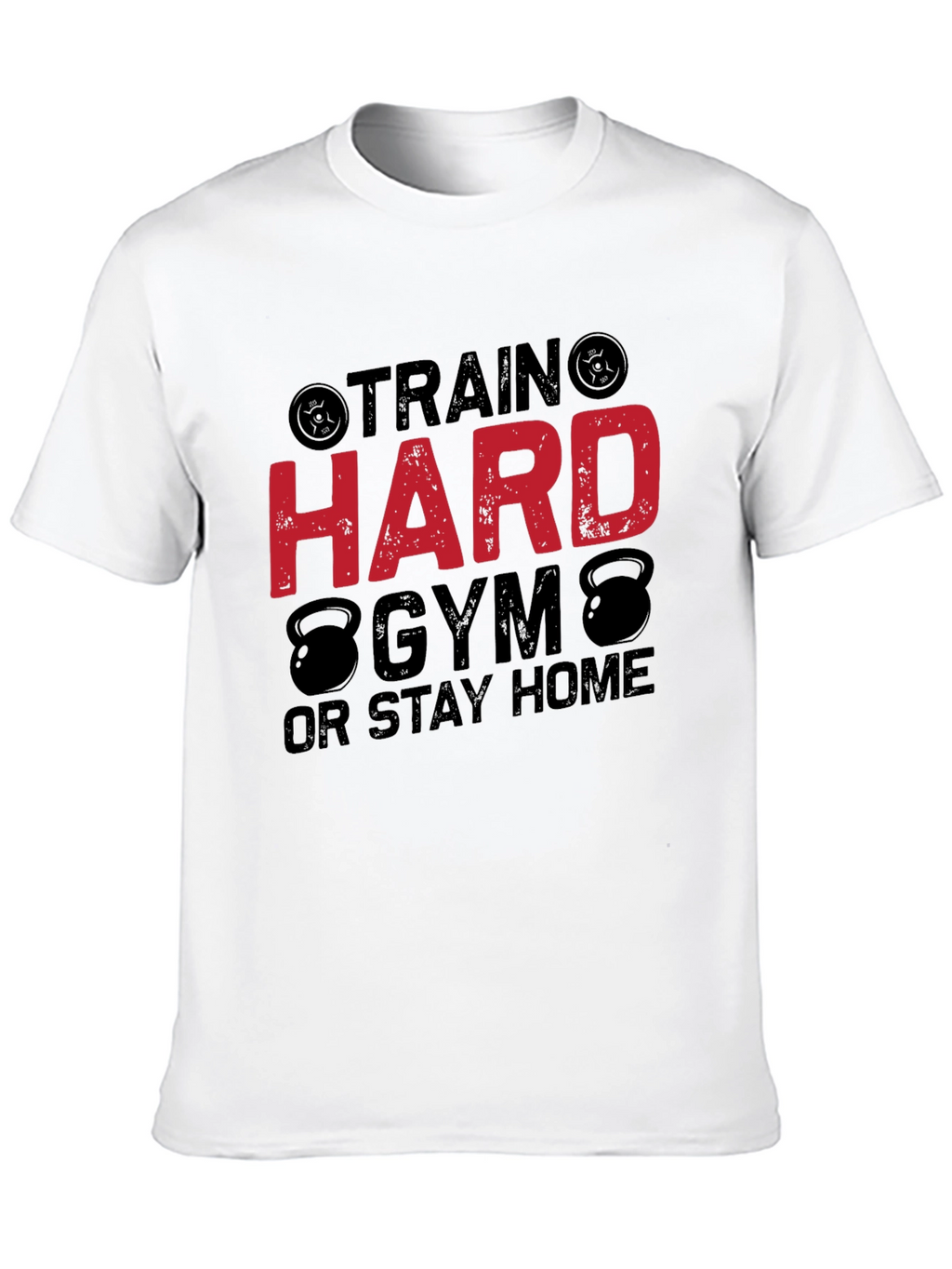 Train Hard Gym Black Graphic T-Shirt