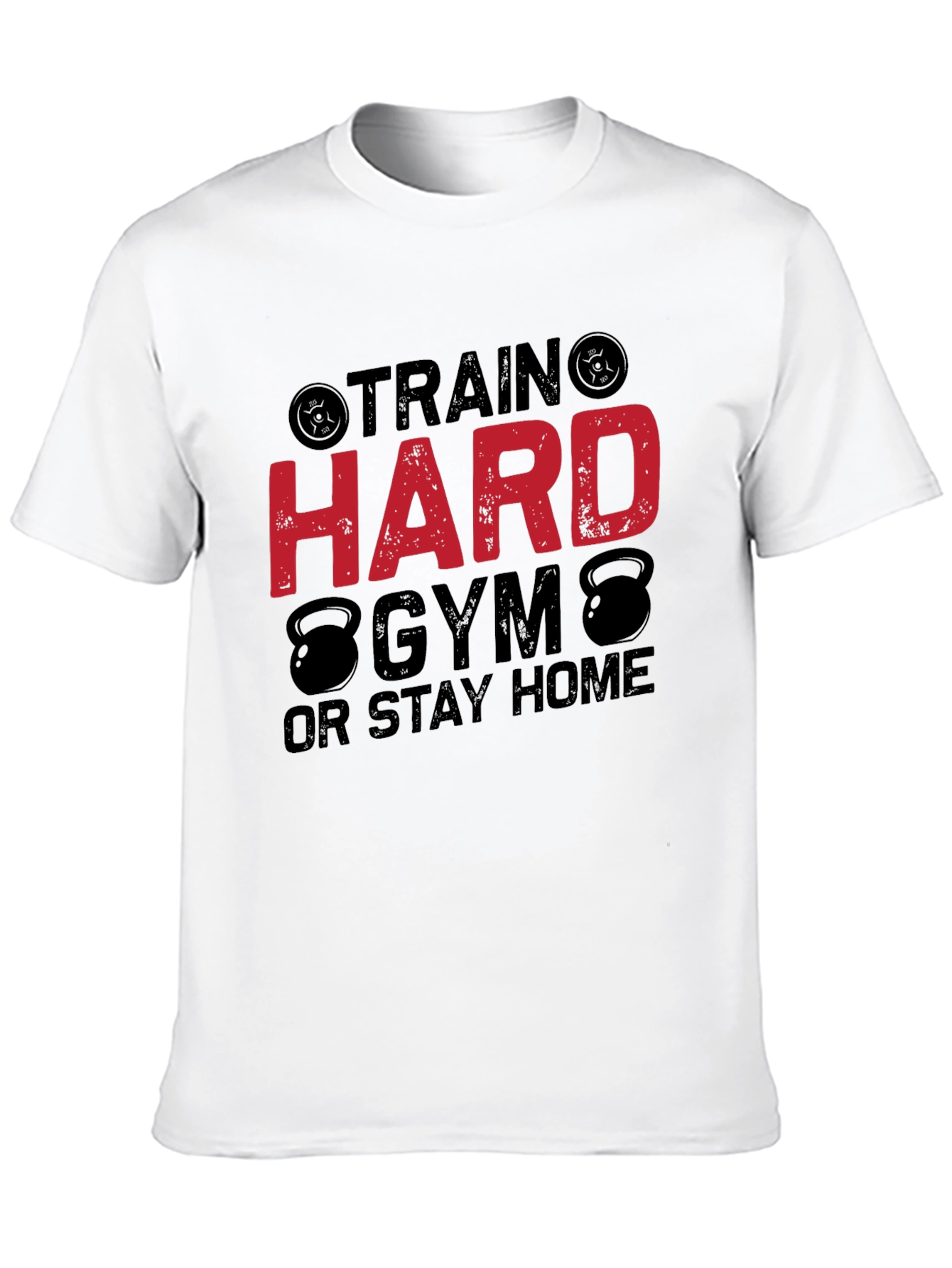 Train Hard Gym Black Graphic T-Shirt