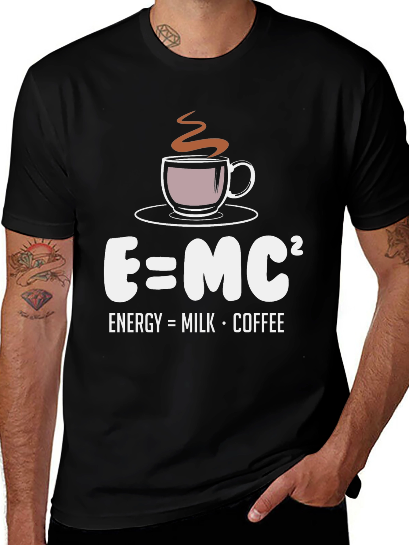 E=MC² Coffee Humor T-Shirt