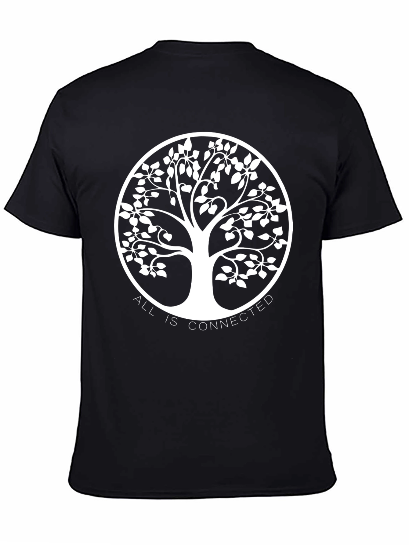 All Is Connected Graphic Tee - Black Tree of Life T-Shirt