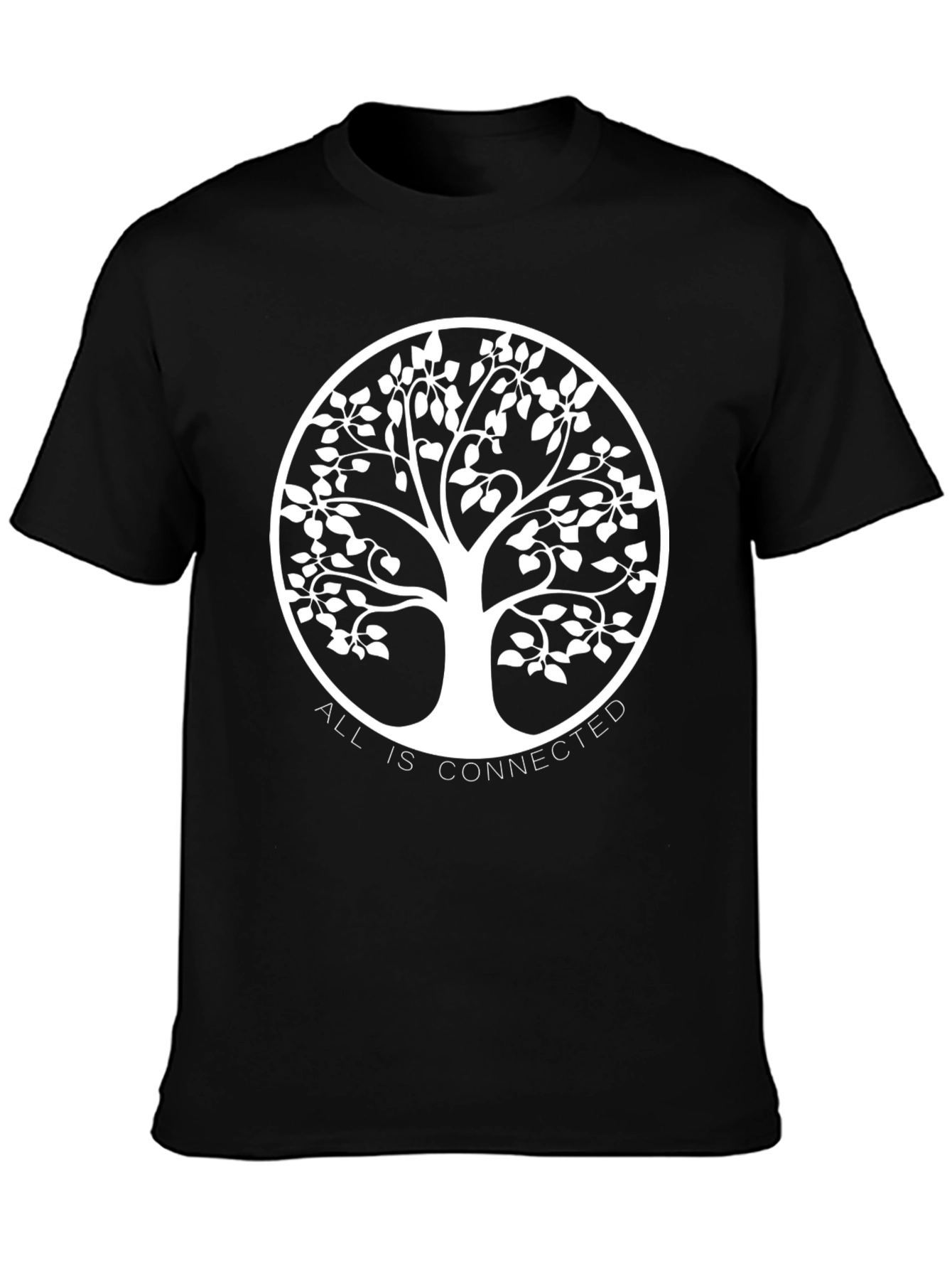 All Is Connected Graphic Tee - Black Tree of Life T-Shirt