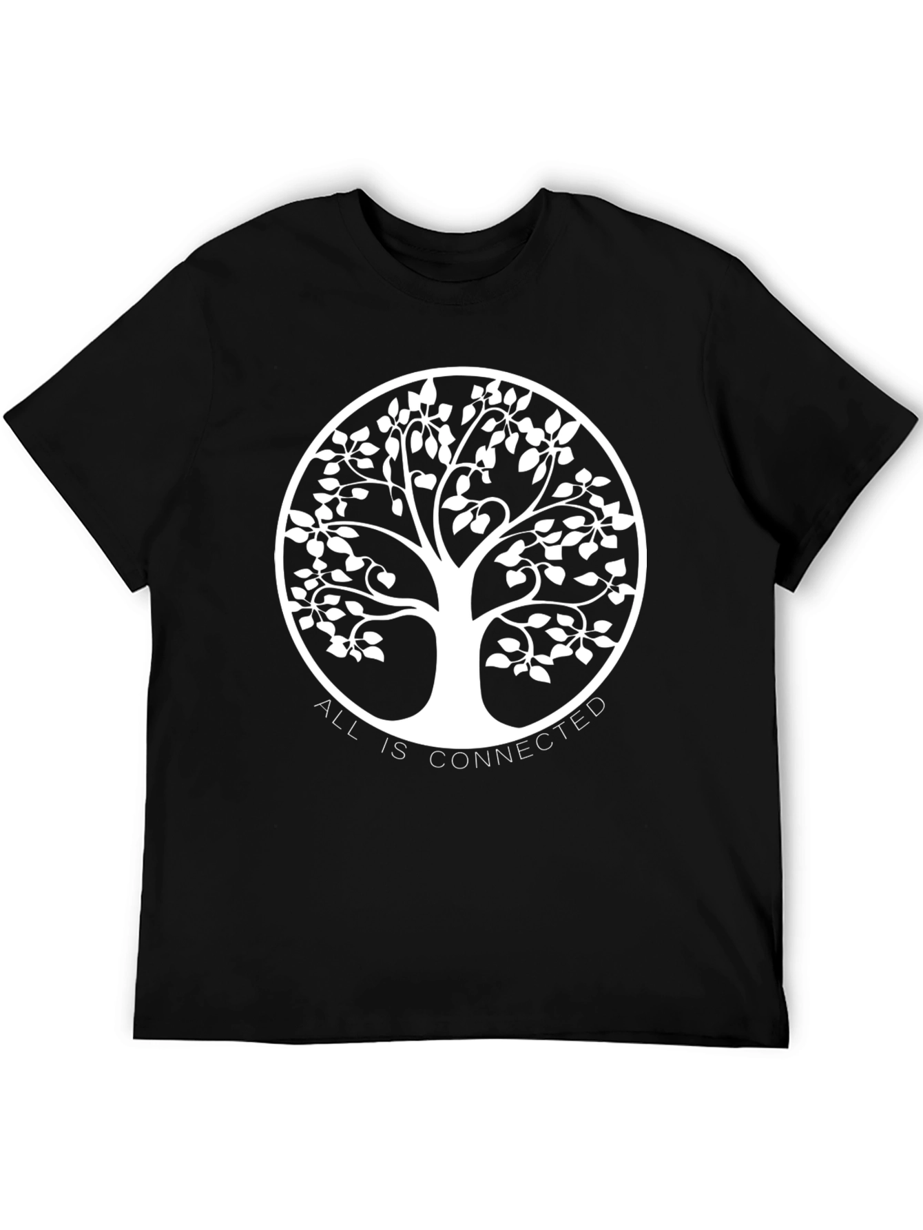 All Is Connected Graphic Tee - Black Tree of Life T-Shirt