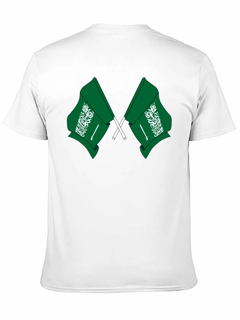 Saudi Arabia Flag T-Shirt - Black Cotton Tee