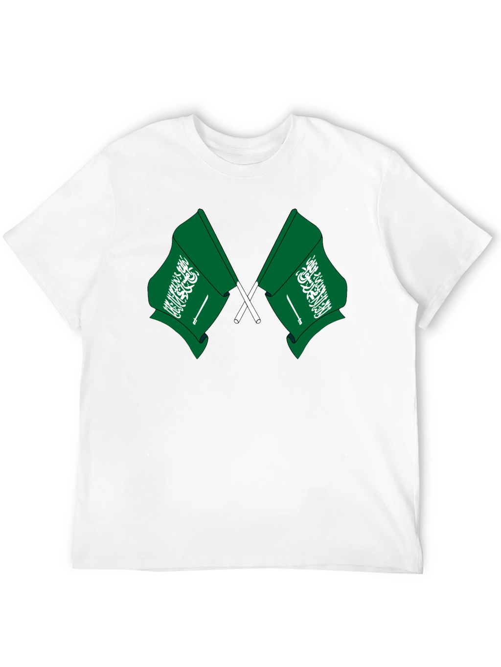 Saudi Arabia Flag T-Shirt - Black Cotton Tee