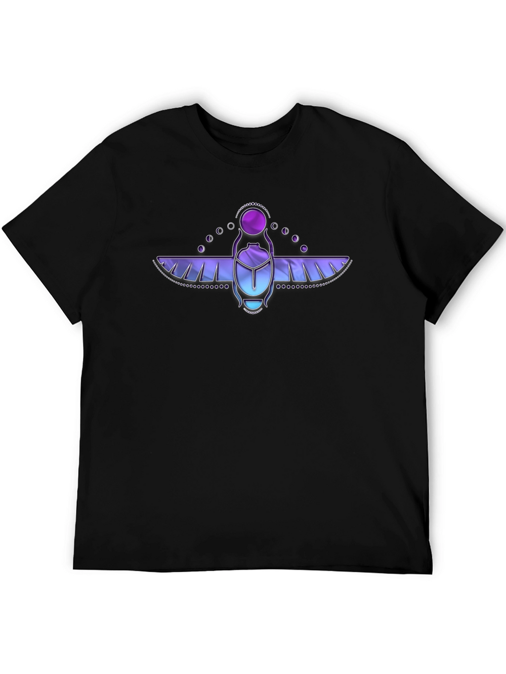 Scarab Beetle Graphic T-Shirt - Black Cotton Tee