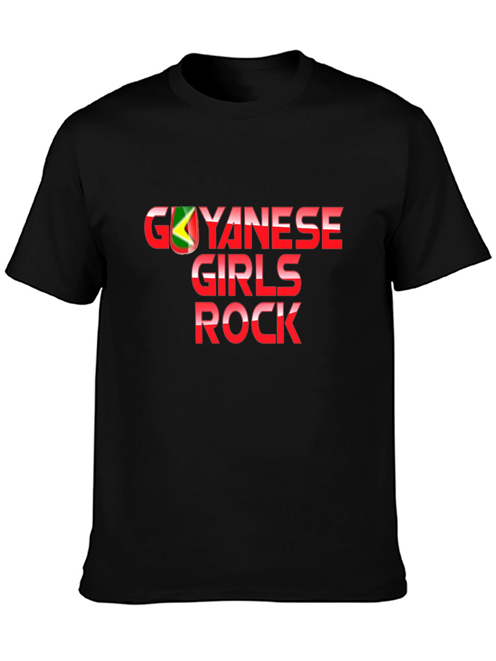 Guyanese Girls Rock T-Shirt - Black Graphic Tee