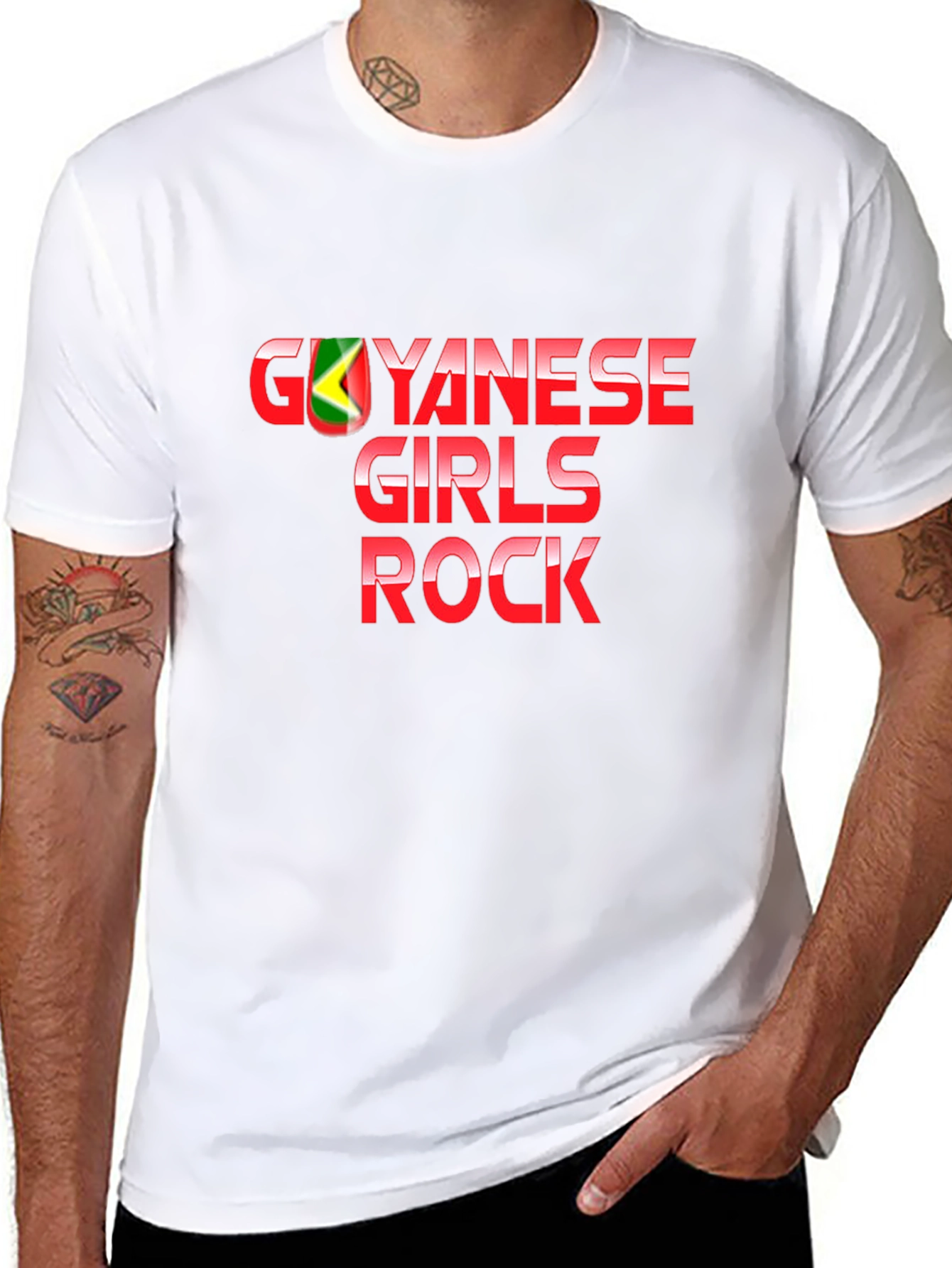 Guyanese Girls Rock T-Shirt - Black Graphic Tee