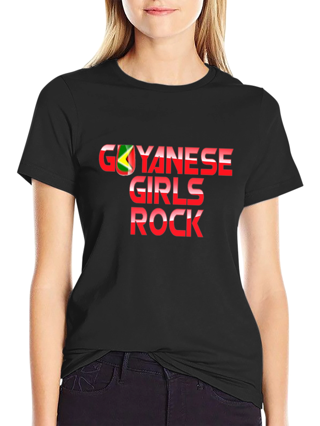 Guyanese Girls Rock T-Shirt - Black Graphic Tee
