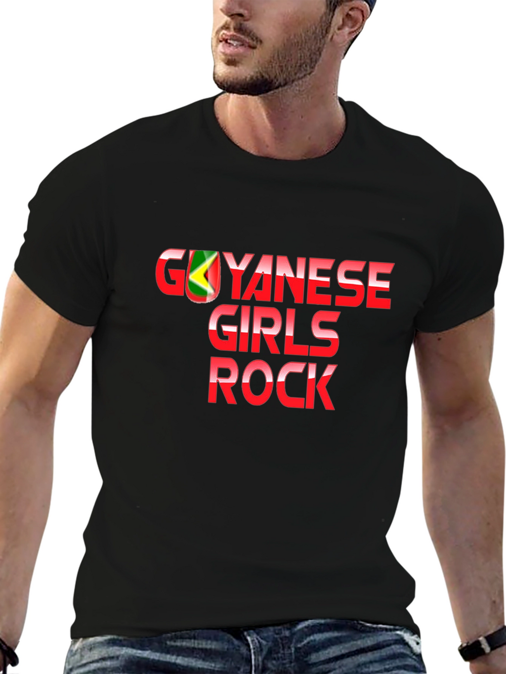 Guyanese Girls Rock T-Shirt - Black Graphic Tee