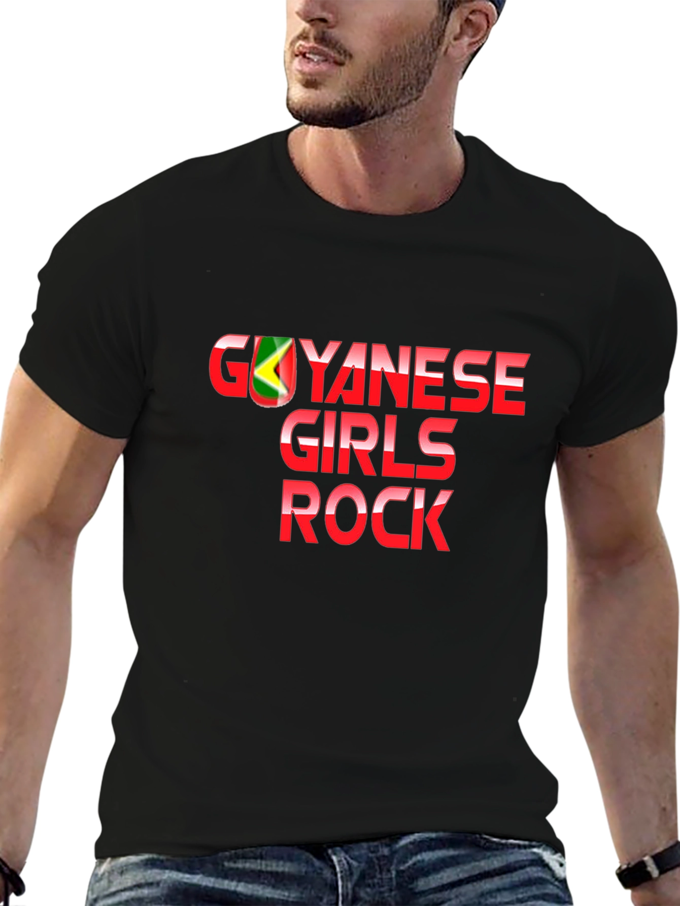 Guyanese Girls Rock T-Shirt - Black Graphic Tee