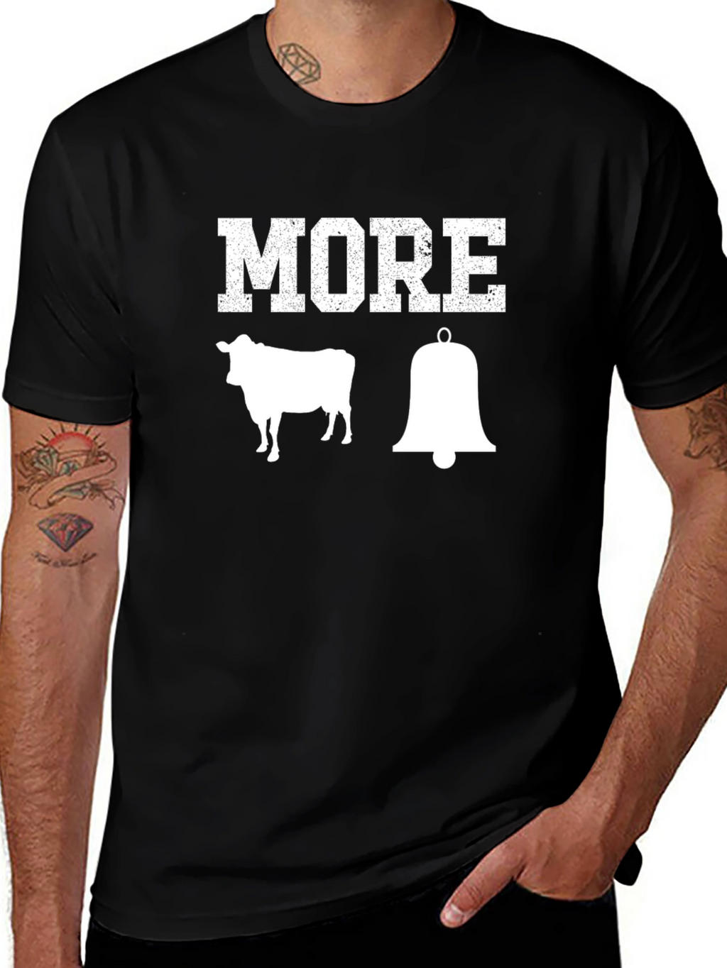 More Cowbell T-Shirt - Black Cotton Graphic Tee
