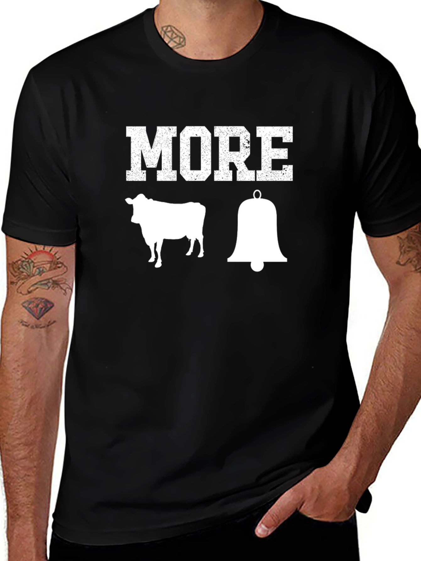 More Cowbell T-Shirt - Black Cotton Graphic Tee