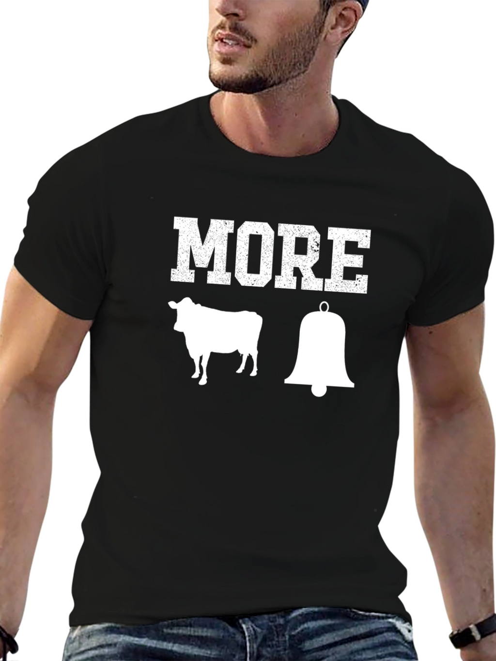 More Cowbell T-Shirt - Black Cotton Graphic Tee