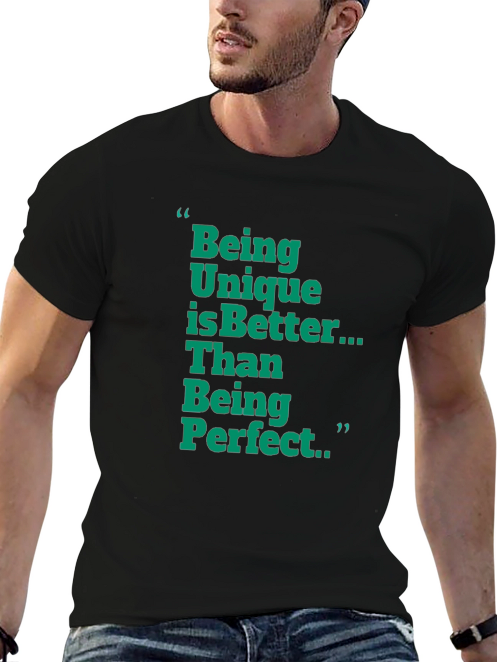 Unique is Better Graphic Tee - Mens Black T-Shirt